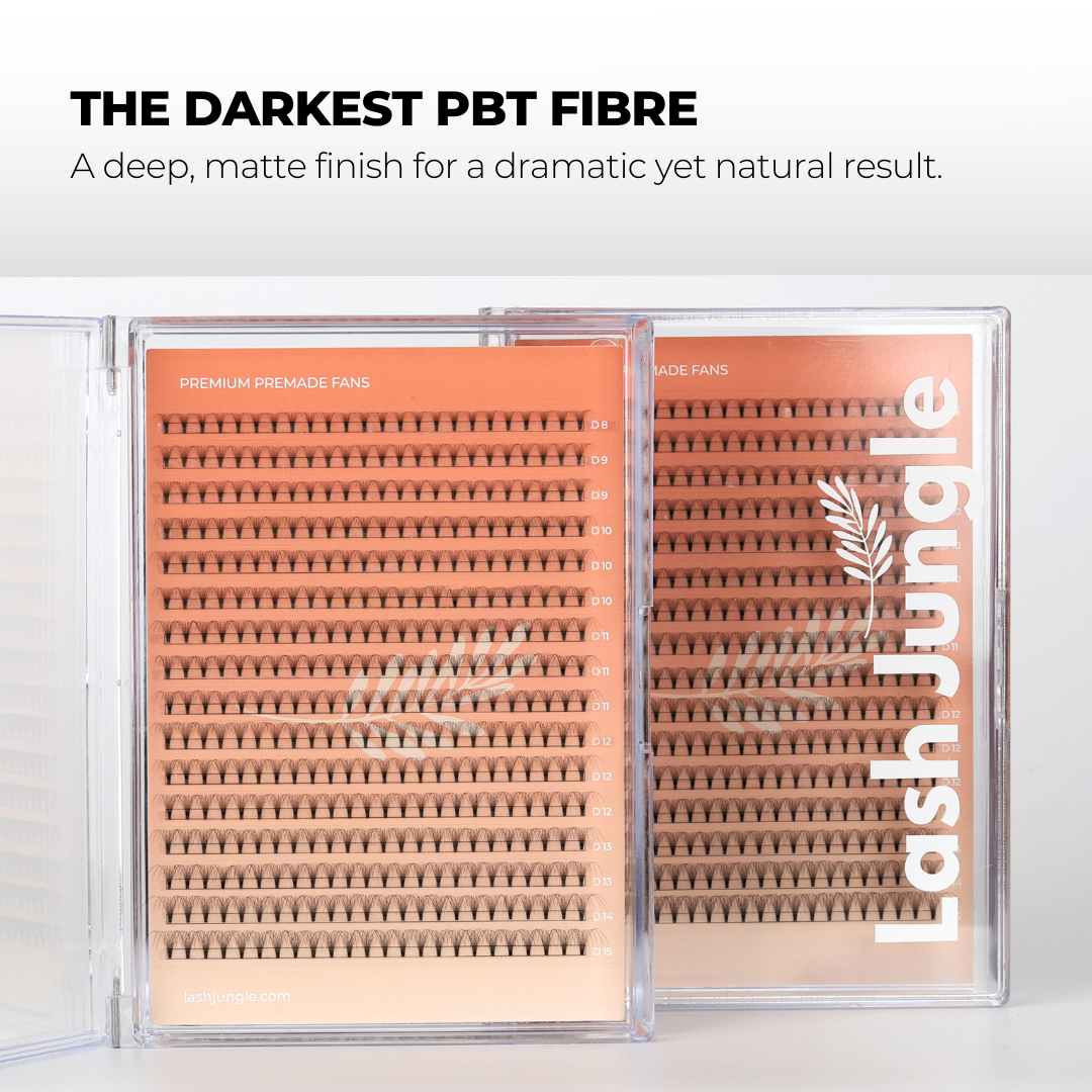 10D Premade Volume Fans Ultra Dark Short Stem