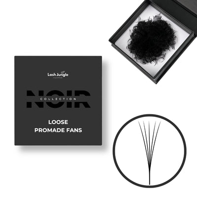 5D Narrow Loose Promade Fans (1000 Fans) - NOIR Collection