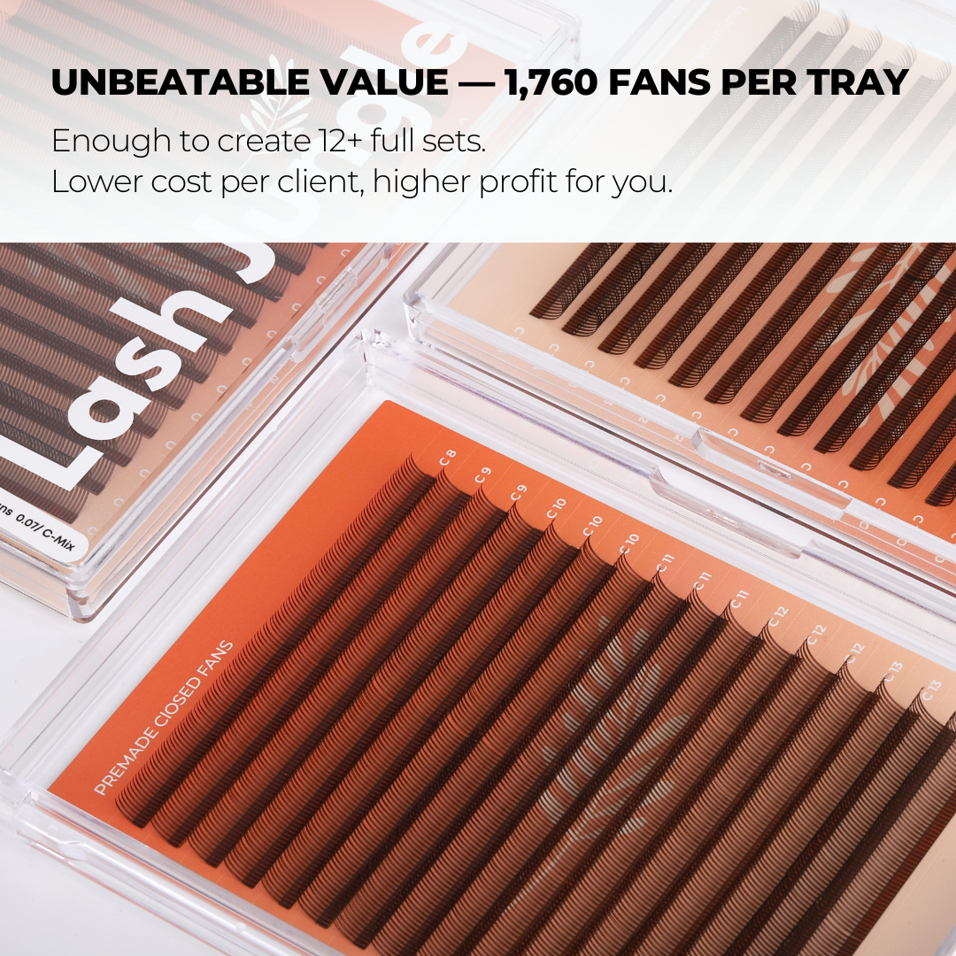 Espresso Brown Premade Closed Fans