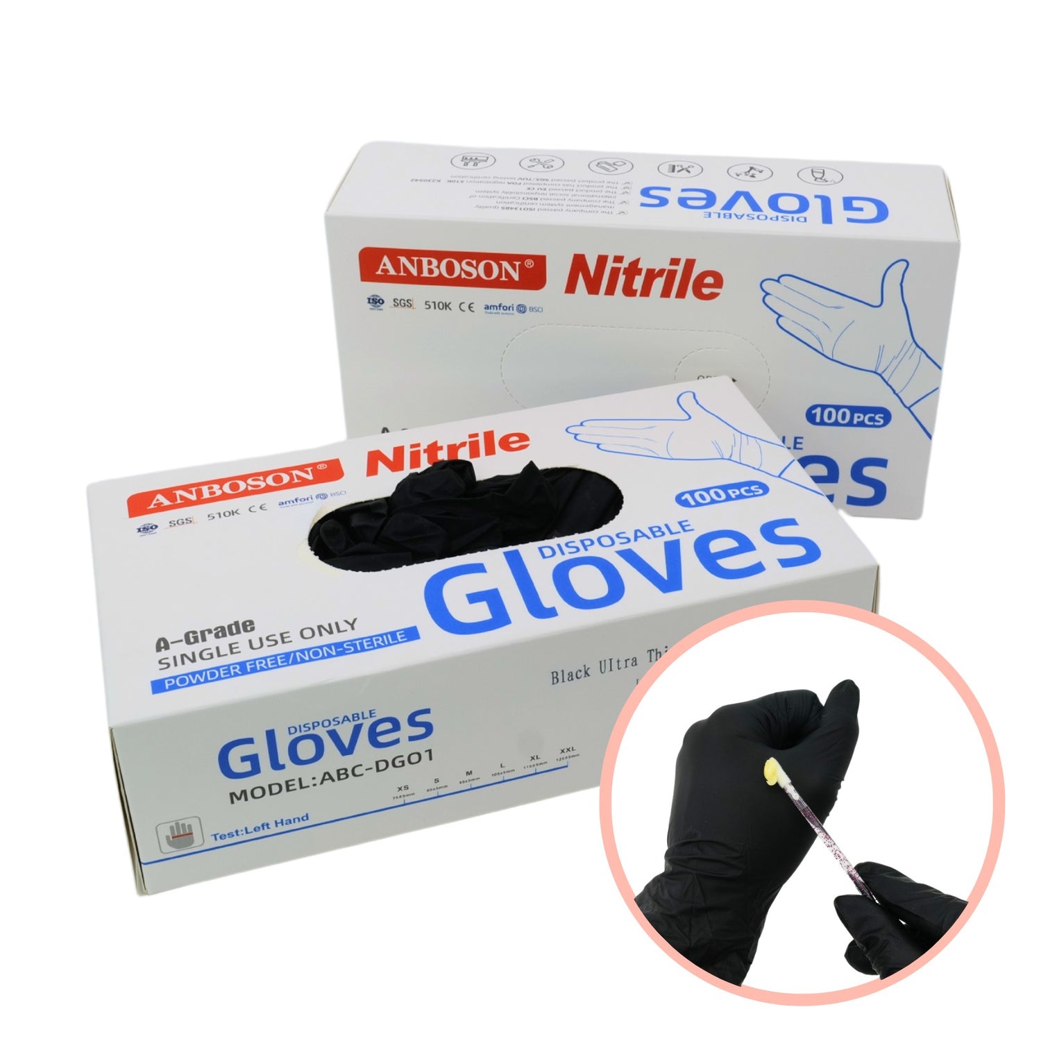 Disposable Nitrile Powder Free Gloves