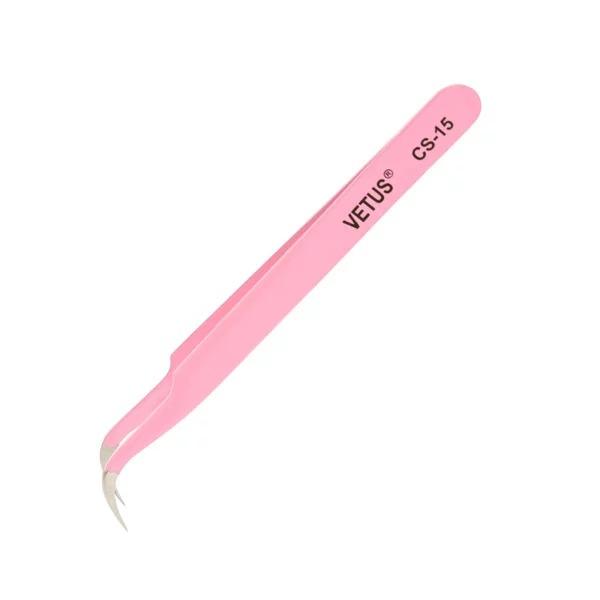Vetus CS-15 Tweezers for Eyelash Extension Pink