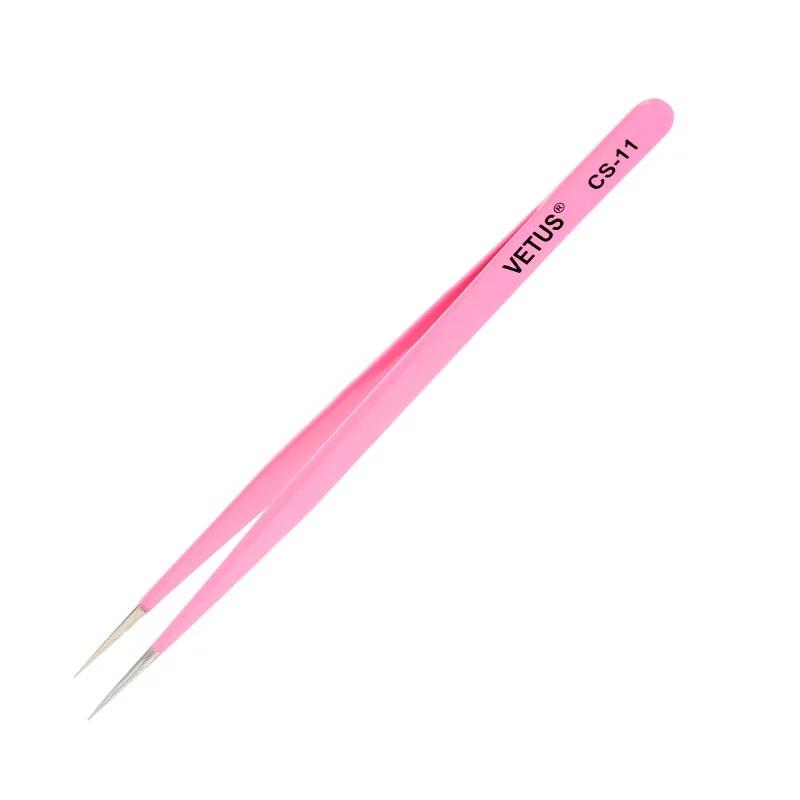 Vetus CS-11 Tweezers for Eyelash Extension Pink