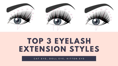Top 3 Eyelash Extension Styles