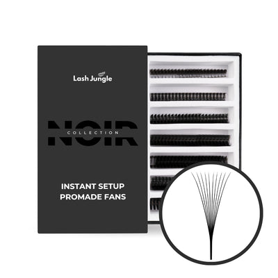 10D Narrow Instant Setup Promade Fans (1000 Fans) - NOIR Collection
