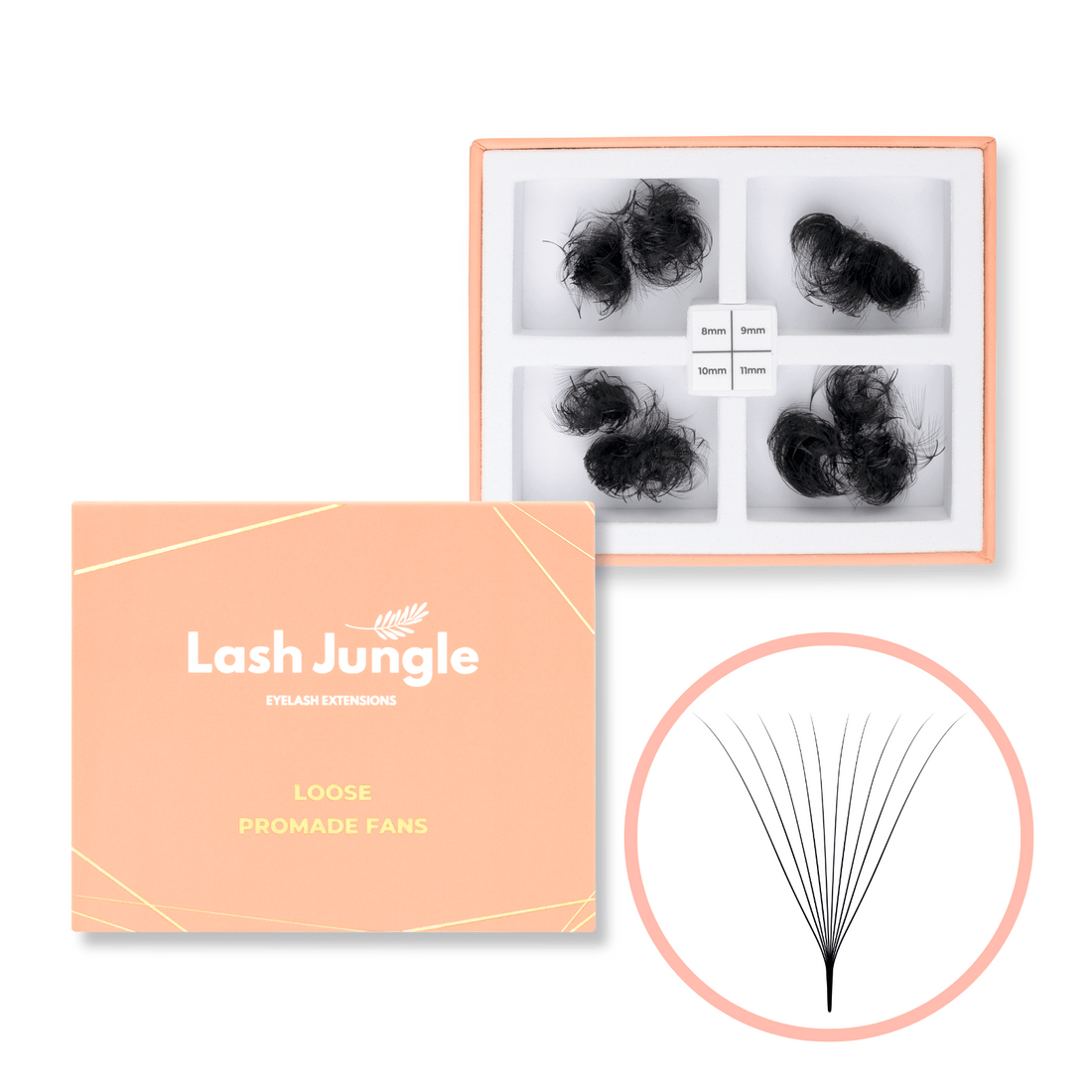 10D Loose 0.05 Promade Fans - 1000 Premade Volume Lashes Loose fans 