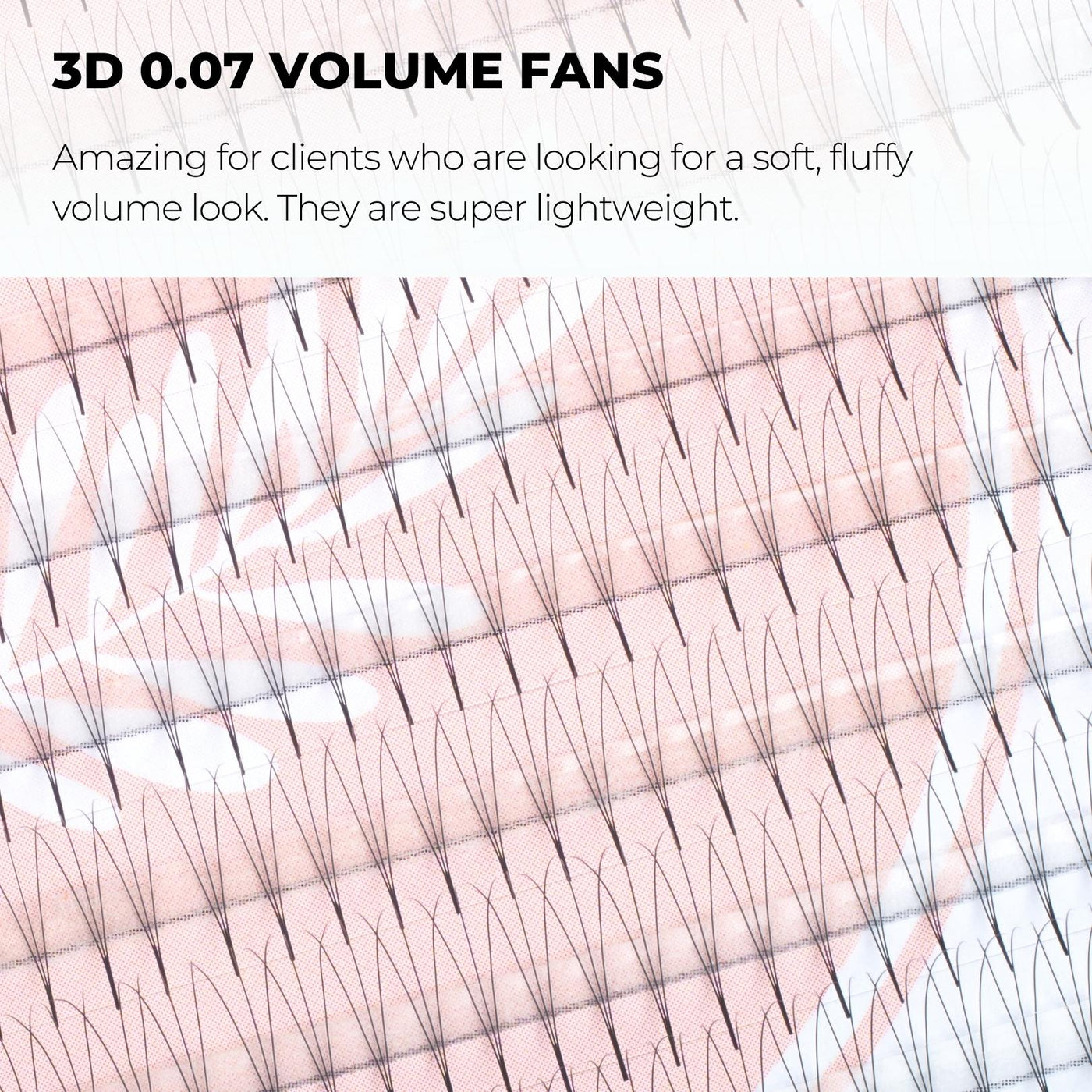 3D Premade Volume Fans Ultra Dark Pointy Stem