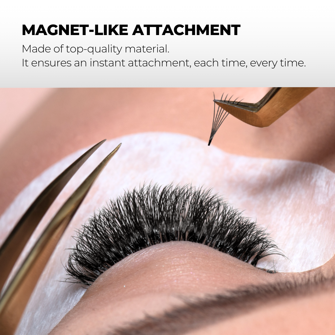 3D Premade Volume Fans Ultra Dark Long Stem