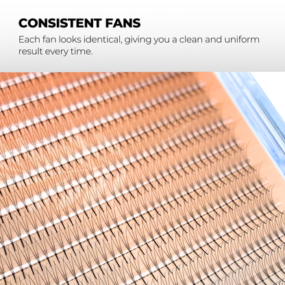 3D Premade Volume Fans Ultra Dark Pointy Stem