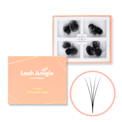 4D Loose Promade Fans - 1000 Premade Volume Lashes Loose fans 