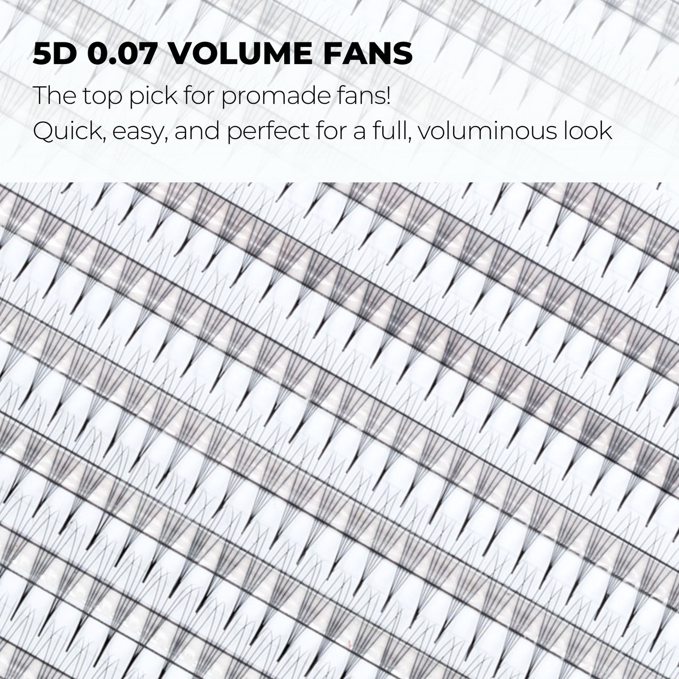 5d Fan 5D Narrow Promade Fans (900 Fans) - NOIR Collection – Lash Jungle