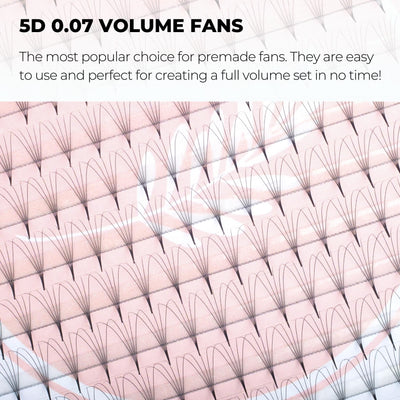 5D Premade Volume Fans Ultra Dark Pointy Stem