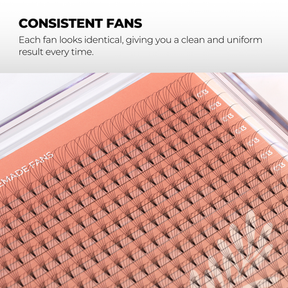 5D Premade Volume Fans Ultra Dark Short Stem