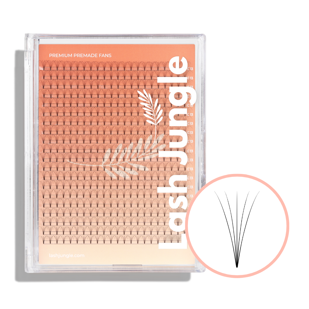 5D Premade Volume Fans Ultra Dark Short Stem