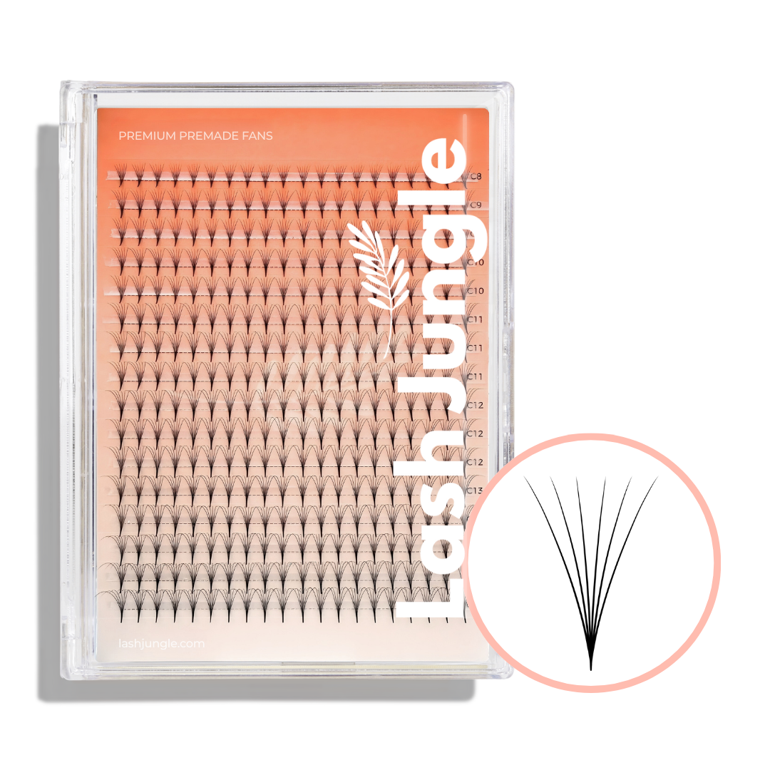 6D Premade Volume Fans Ultra Dark Pointy Stem