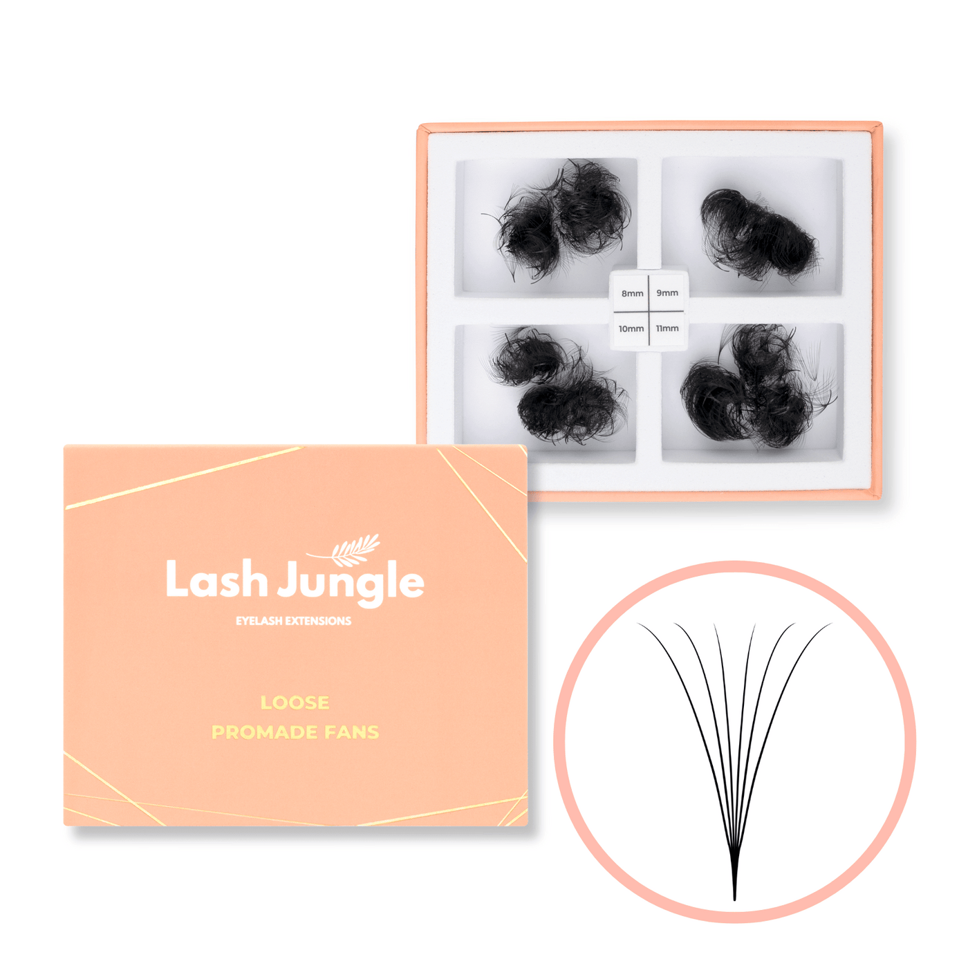 6D Loose Promade Fans - 1000 Premade Volume Lashes Loose fans 