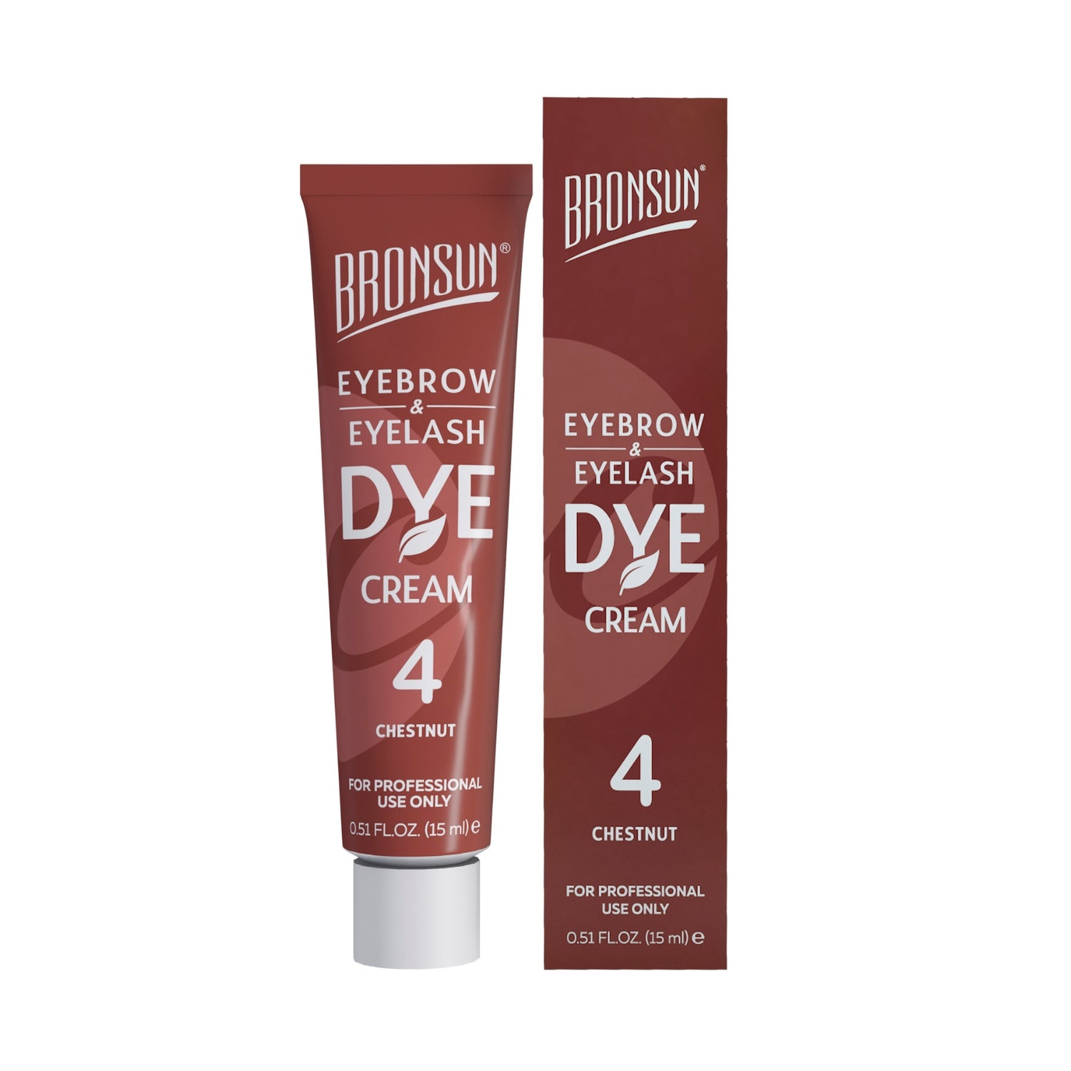 Bronsun Lash &amp; Brow Cream Dye 15ml - Chestnut