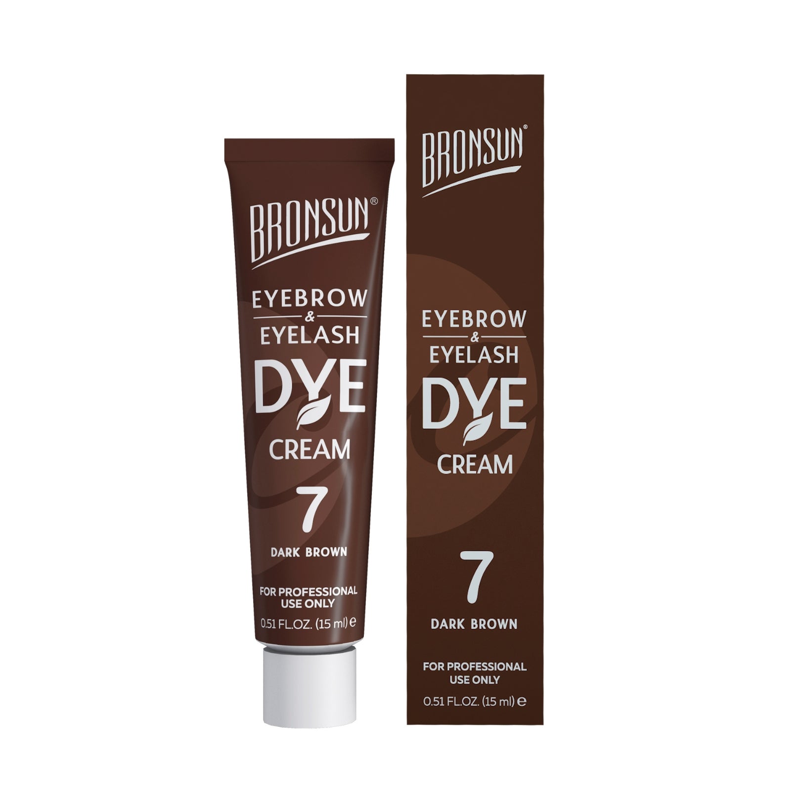 Bronsun Lash &amp; Brow Cream Dye 15ml - Dark brown