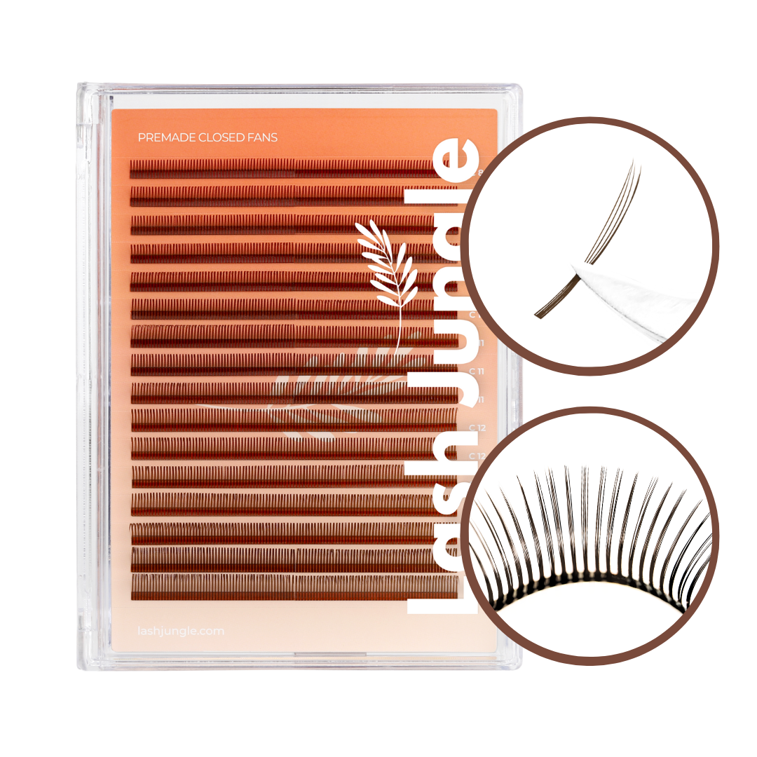 Espresso Brown Premade Closed Fans