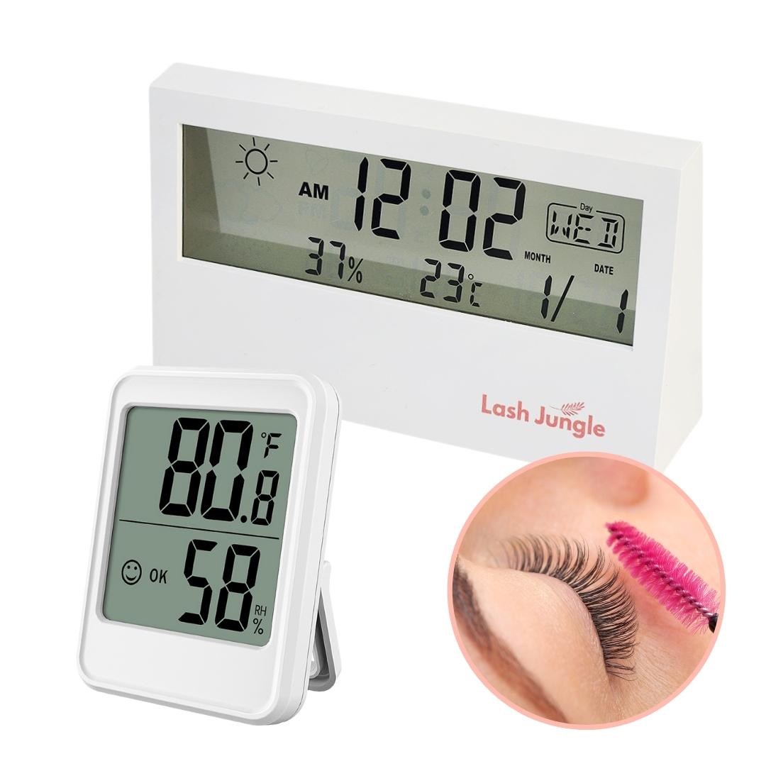 Digital hygrometer for eyelash extensions