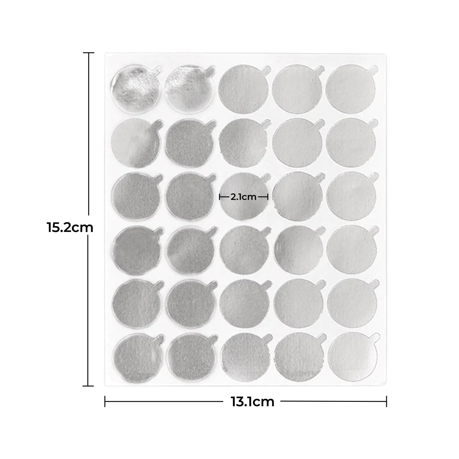 Disposable Aluminium Glue Plate Stickers with dimensions