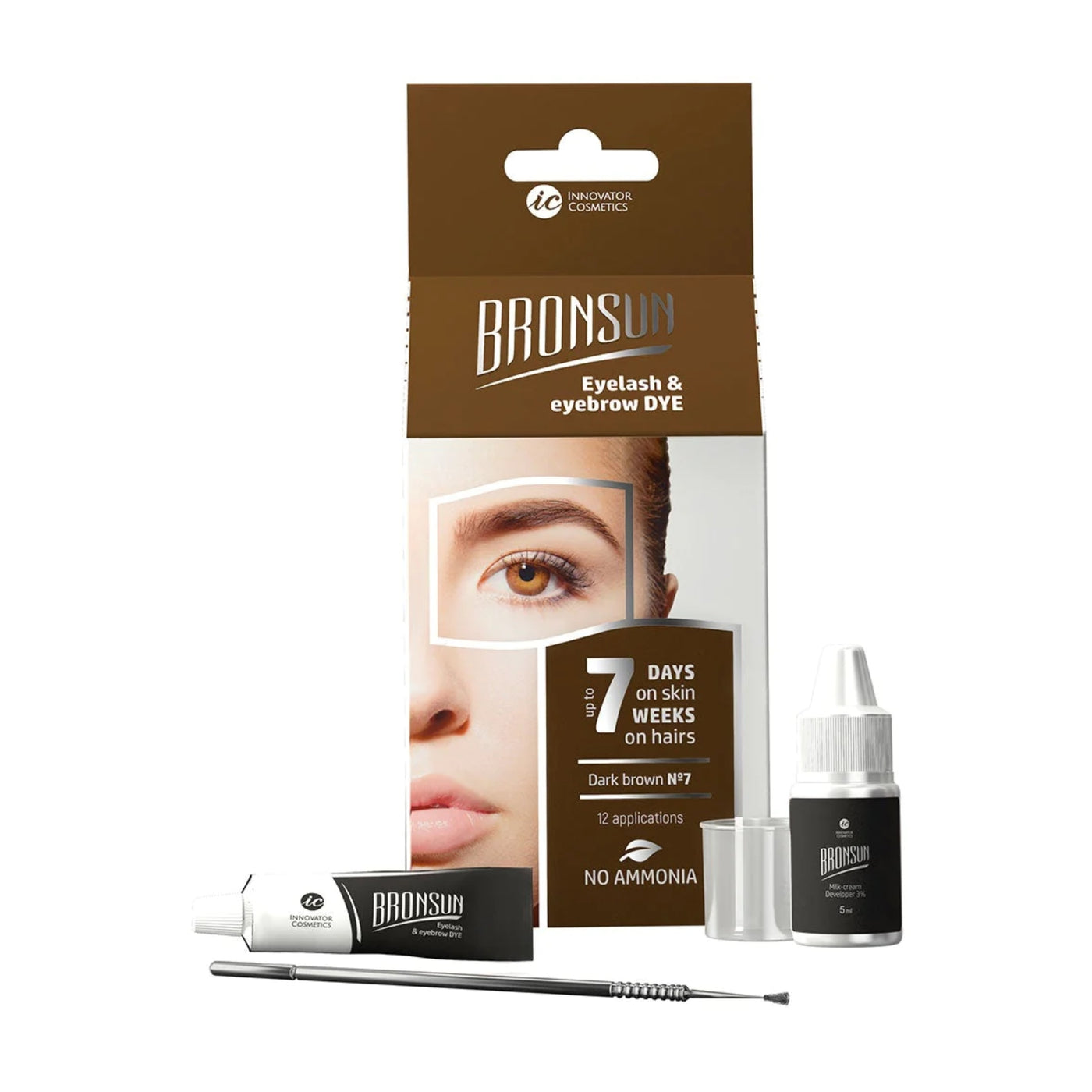 Bronsun Lash & Brow Gel Dye Trial Kit - dark brown