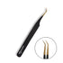 Fibre Tip Black Lash Tweezers - 45º