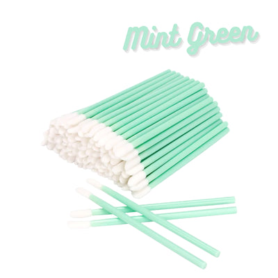 Flocked applicator brushes for eyelash extensions - mint green