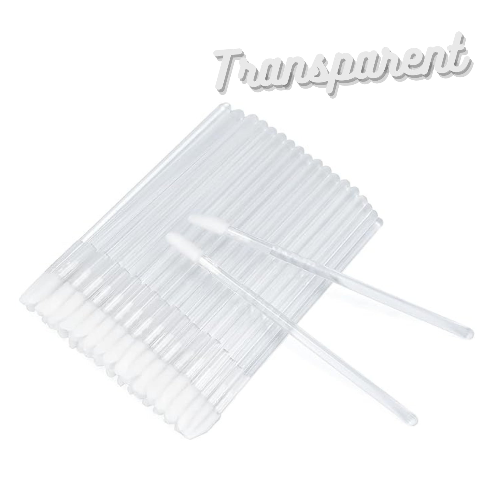 Flocked Applicator Brushes for Eyelash Extension Transparent