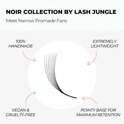 5D Narrow Promade Fans (900 Fans) - NOIR Collection