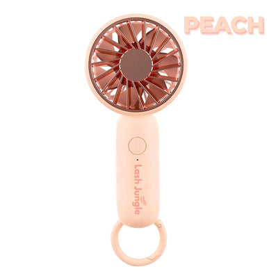 Rechargeable Handheld Mini Lash Fan for Eyelash Extensions - Peach