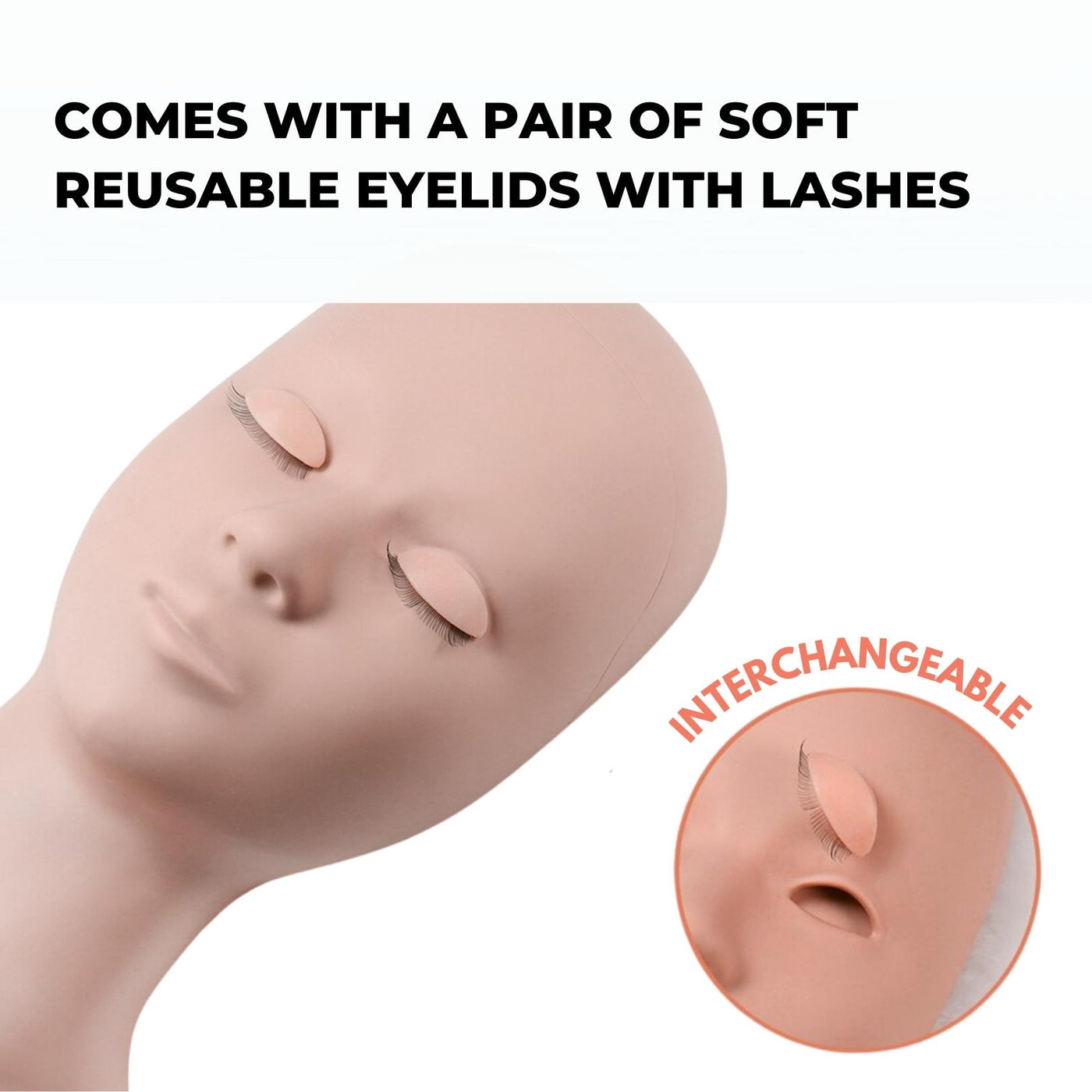 Premium Mannequin head for eyelash extensions