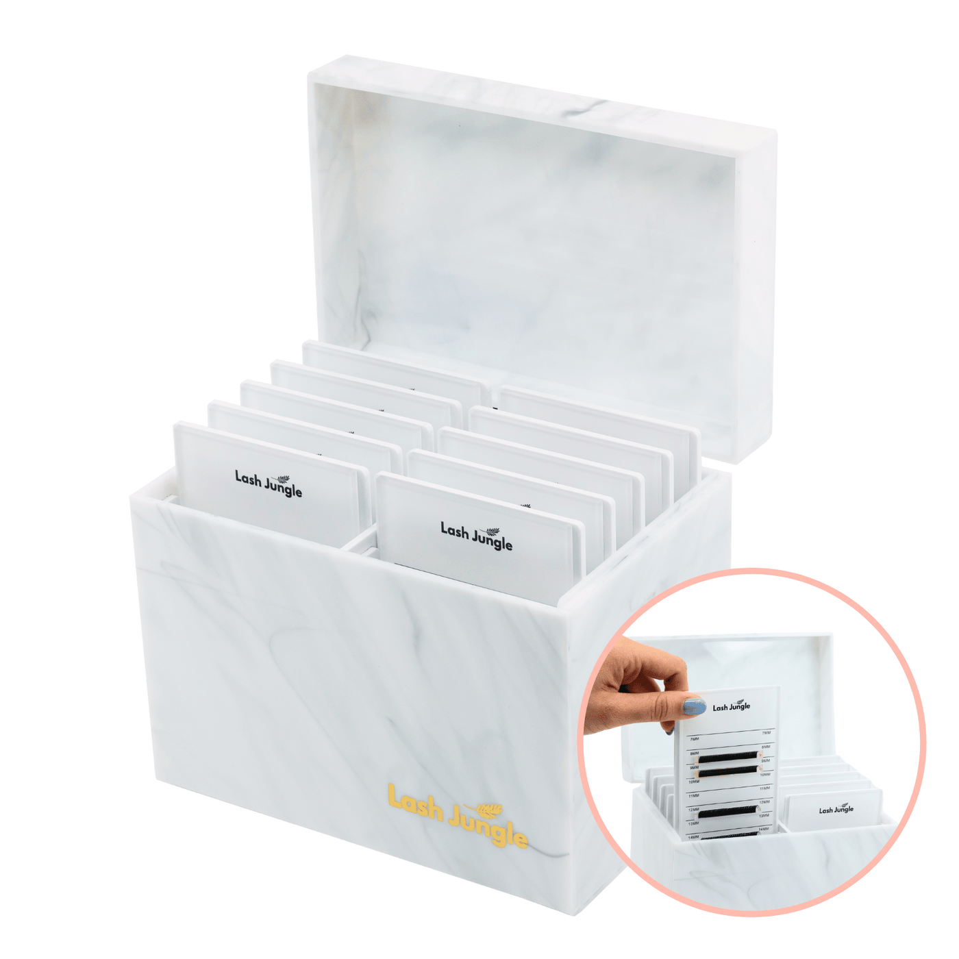 Premium Marble Lash Tile Storage Box