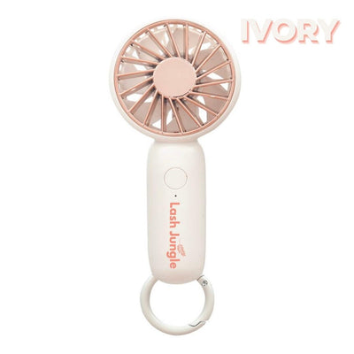 Rechargeable Handheld Mini Lash Fan for Eyelash Extensions - Ivory