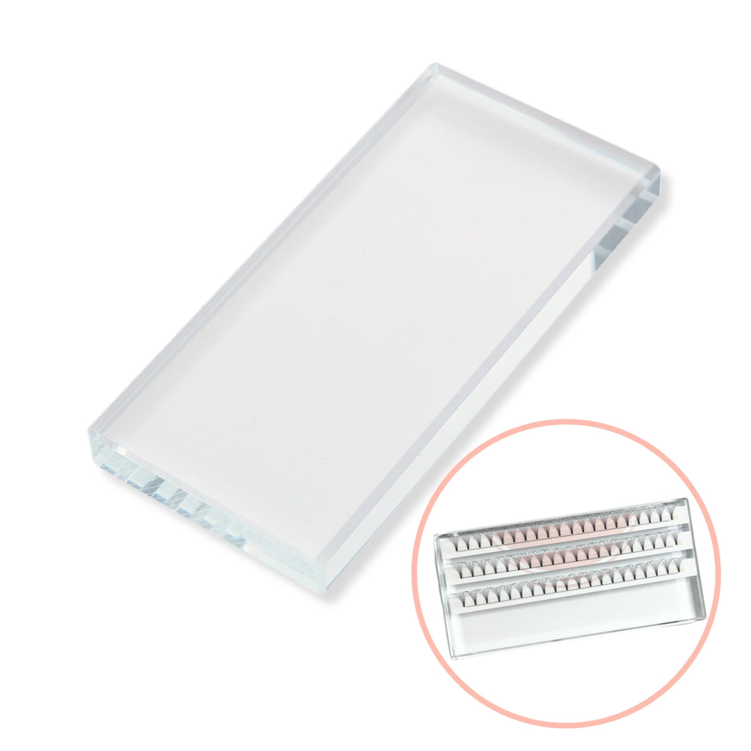 Rectangular lash tiles for eyelash extensions