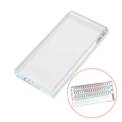 Rectangular lash tiles for eyelash extensions