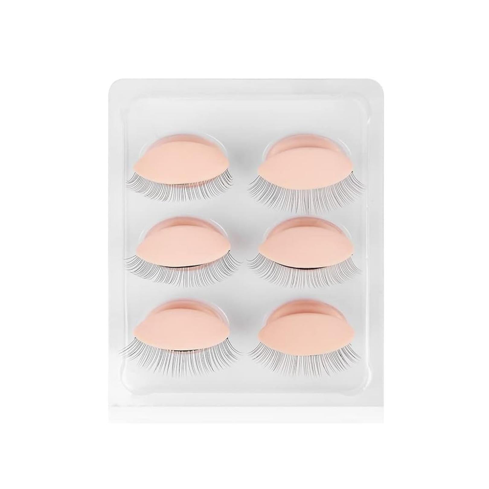 Reusable eyelids for premium mannequin head eyelash training