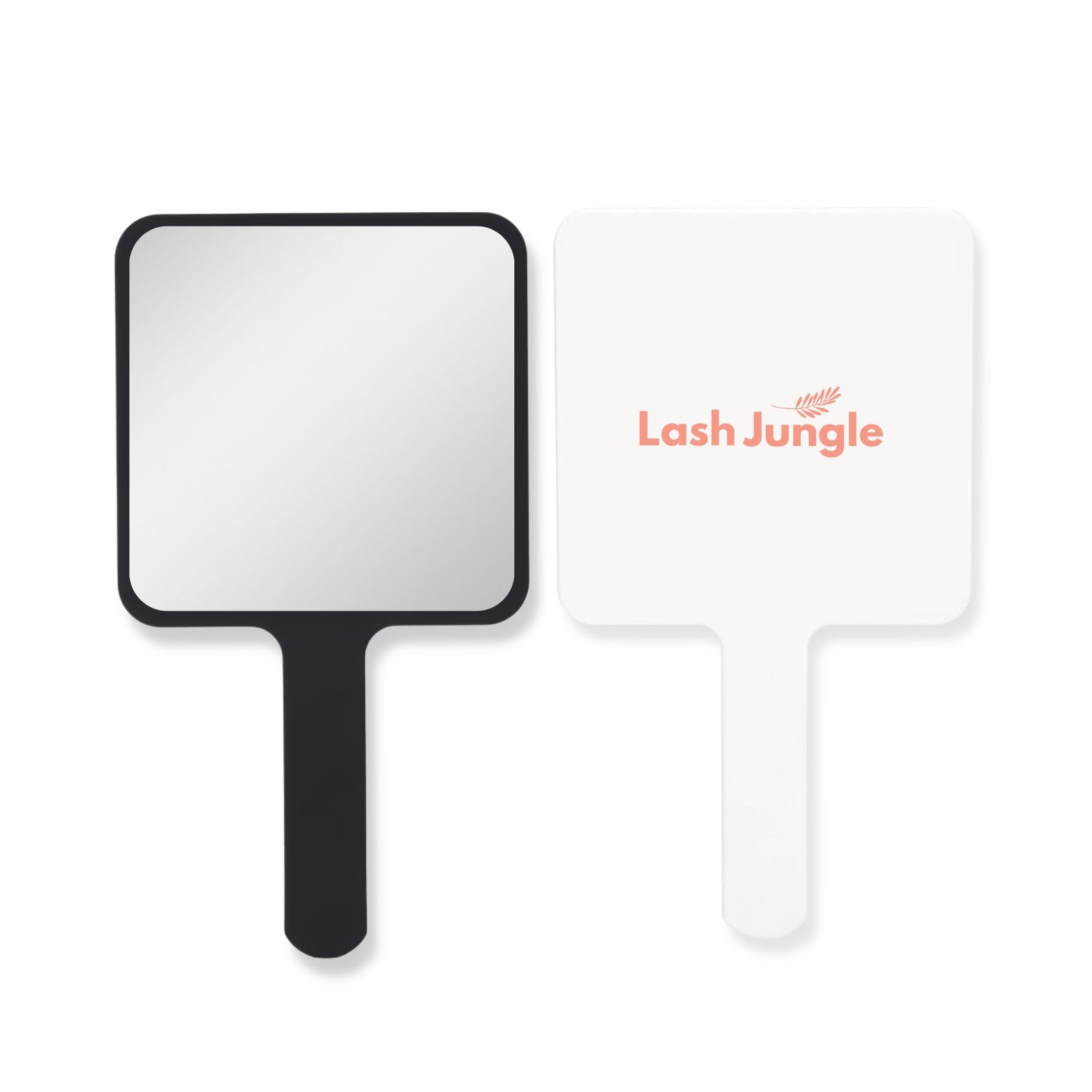 Square handheld mirror for eyelash extensions