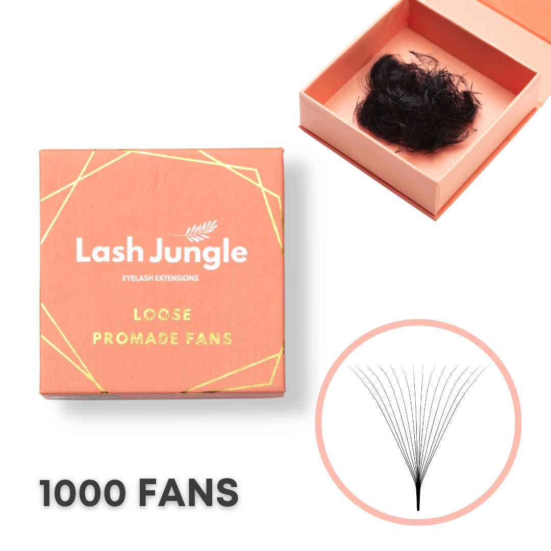 14D Loose Promade Fans 1000 Lash Jungle