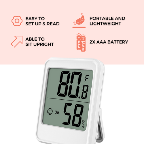 Digital Hygrometer / Thermometer for Eyelash Extension