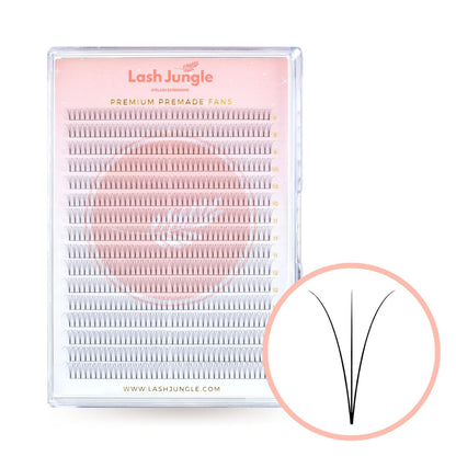 3D Premade Volume Fans Ultra Dark Short Stem Premade Lashes 