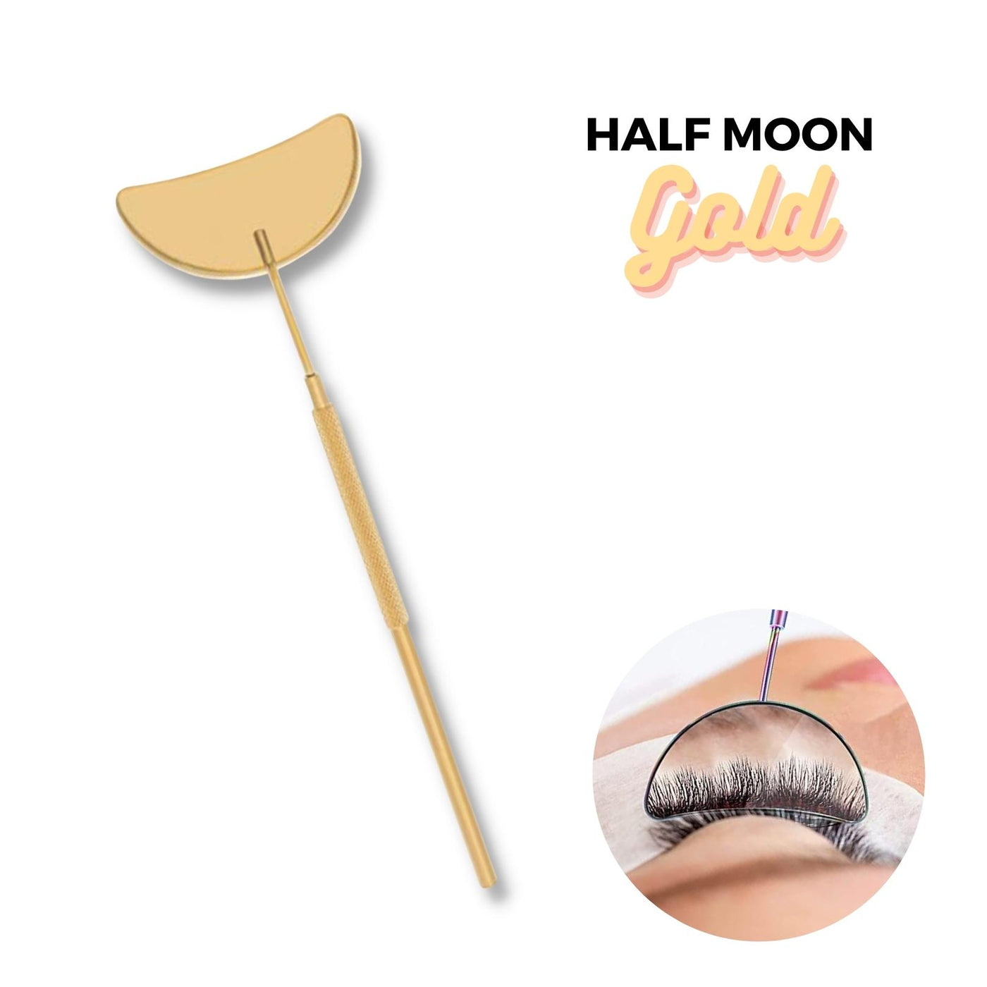 Gold Luna Large Lash Mirror for Eyelash Extensions