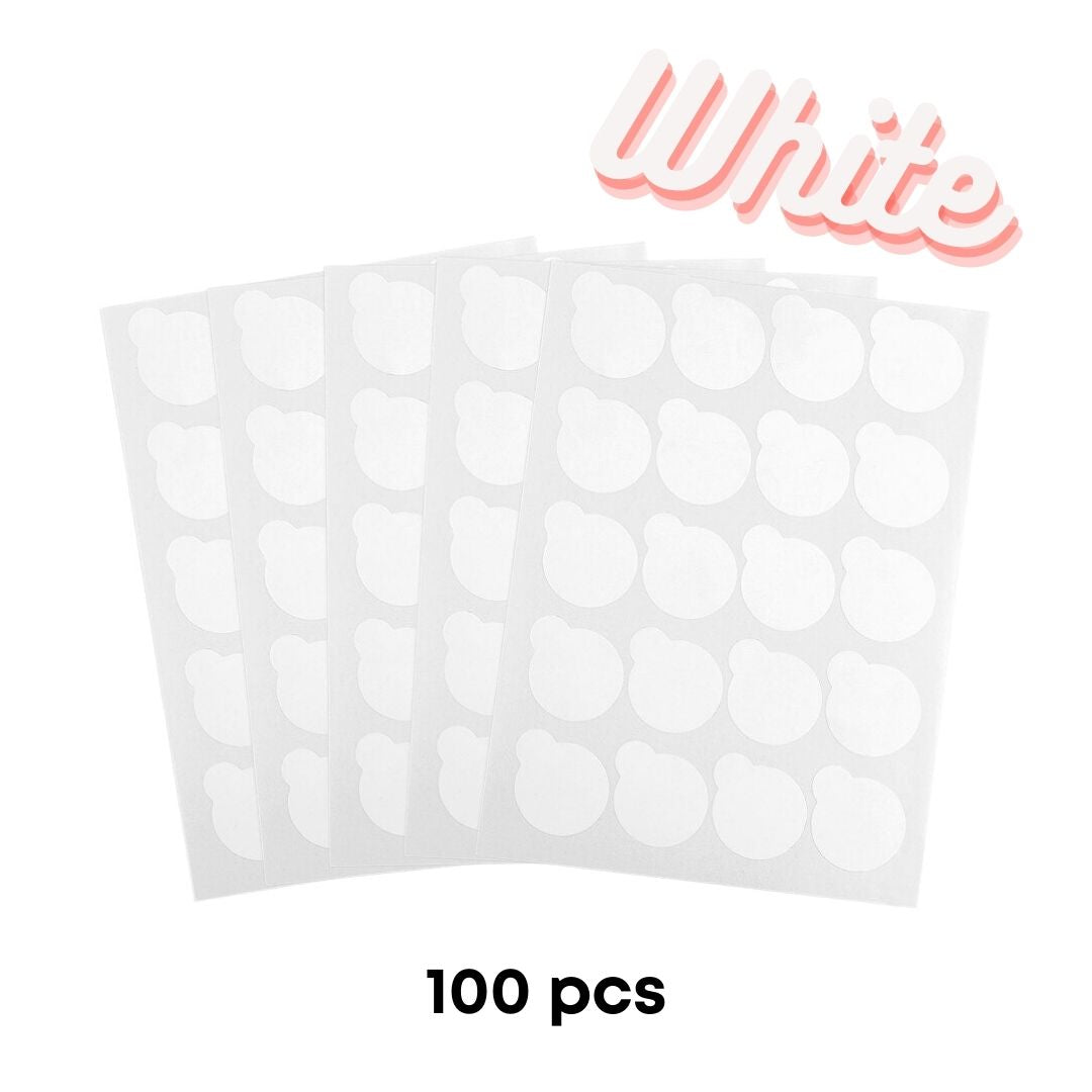 Disposable White Glue Plate Stickers