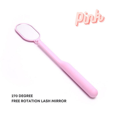 Pink free rotation Large Lash Mirror for Eyelash Extensions