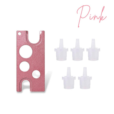 Pink adhesive nozzle opener and replacement nozzles