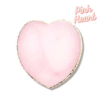 Gemstone Lash &amp; Glue Holder Adhesive Palette - Pink Heart