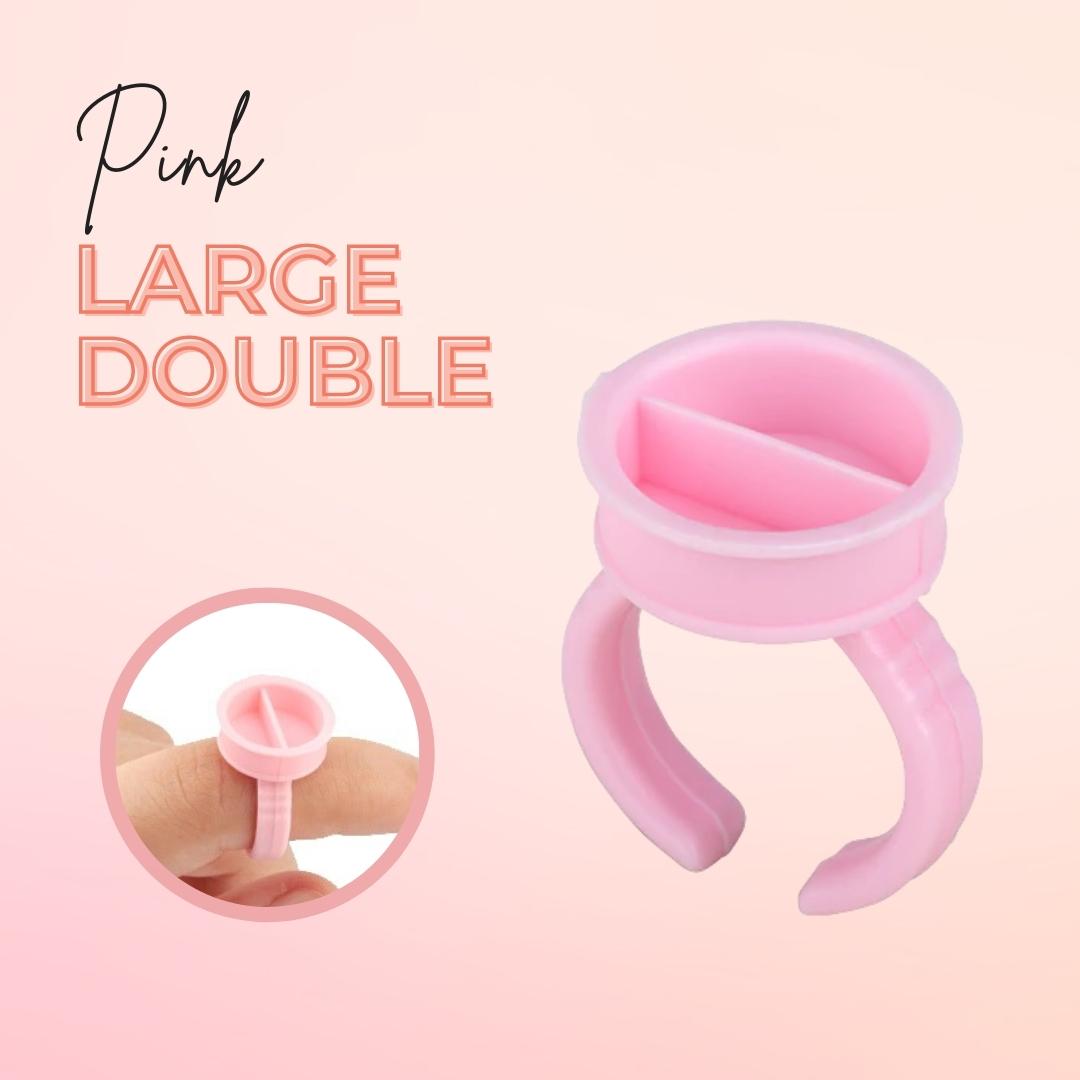 Disposable Glue Rings Pink Large for Eyelash Extensions