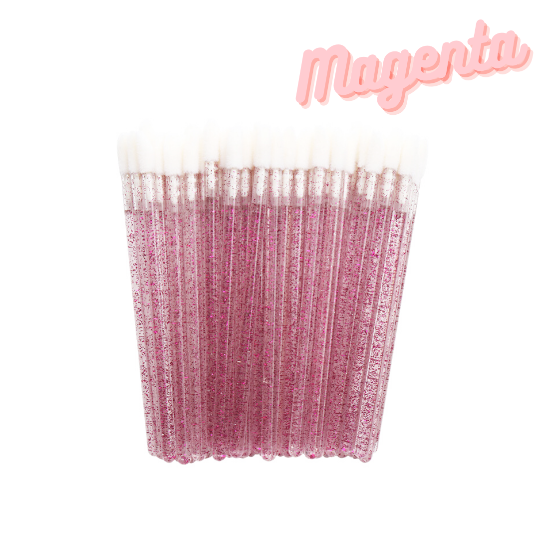 Flocked Applicator Brushes for Eyelash Extension Magenta